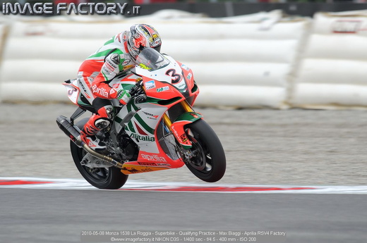 2010-05-08 Monza 1538 La Roggia - Superbike - Qualifyng Practice - Max Biaggi - Aprilia RSV4 Factory